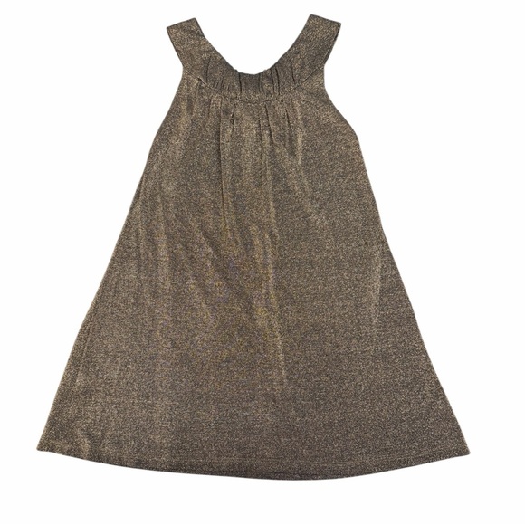 Vintage Havana Bronze Shimmer Sleeveless Top Y2K Metallic Glam Party Chic Small - Picture 7 of 11